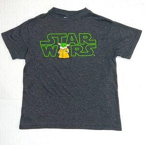 Star Wars Logo Child from The Mandalorian Short Sleeve Blended T-Shirt Size XS